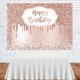 thumbnail image 2 of Fondo rosa dorado fiesta de cumpleaños brillante diamantes feliz cumpleaños fondo niñas dulce Feliz Sencillez, 2 of 5