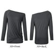 TEMOFON Women's Off The Shoulder Tops Sexy Long Sleeve Twist Knot T ...