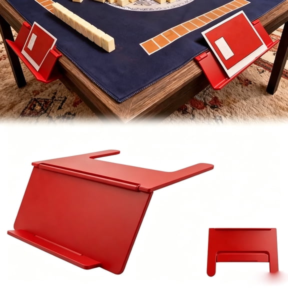Mahjong Card Holder for Table, Under Mat Slide in Stand Angled Viewing Rack Foldable 3D Printed Space Saving Accessory for American Mahjong Mat