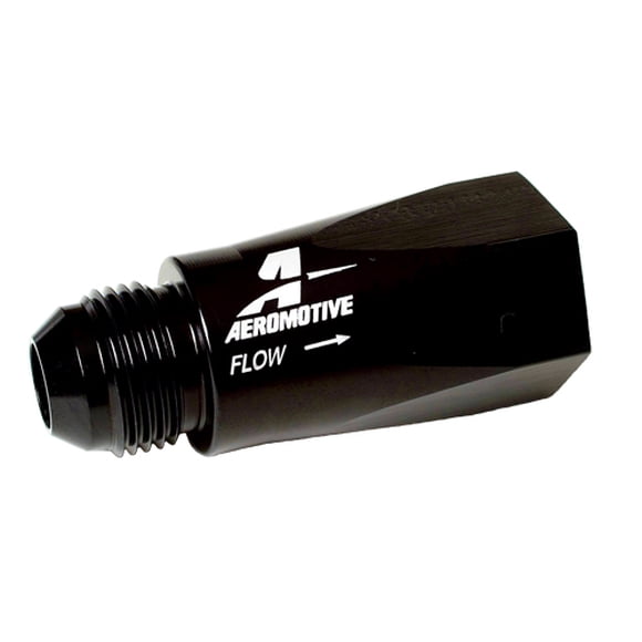 Aeromotive 15107 en Ligne Clapet Anti-Retour à Flux Total (Mâle -10 une Entrée, Femelle -10 une Sortie), Noir