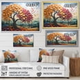 thumbnail image 4 of Designart "Seasonal Mosaic Maple Trees II" Floral Wall Art Living Room, 4 of 5