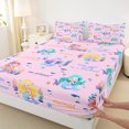 thumbnail image 3 of Homewish Ocean Mermaid 3pcs Twin Sheet Sets for Children Teens Girls,Dreamy Princess Twin Fitted Sheet,Sea Ocean Theme Breathable Flat Sheet,Super Cozy Room Decor, 3 of 7