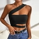 thumbnail image 5 of Gibobby Camisetas sin mangas para mujer, blusa sin mangas de satén de seda con cuello en V para verano, camisola básica(Negro,G), 5 of 5