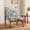 Vibrant Floral & Butterfly, variant on Modern Accent Chair, Boho Reading Chair with Metal Frame, Comfy Armchair for Living Room Bedroom Balcony, Tropical Leaf Floral Upholstered Chair with Removable Cushion