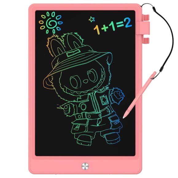 Tableta de escritura LCD CHAFEGY de 12,9" para niños, rosa, impermeable
