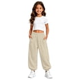 thumbnail image 3 of Toddler Girls pants Solid Color Trousers Winter Casual Sweat Straight Leg Fit Flowy Pants For Girls With Pocket Size 4-5T, 3 of 7