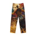 thumbnail image 6 of Goofa Colorful Bull Western Man Pattern Printed Soft Pajama Pants for Men, Wide Leg Comfy Casual Lounge Yoga Pants-Small, 6 of 9
