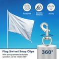 thumbnail image 3 of Uxcell 2 Pcs Clips à Pression Pivotants pour Drapeau, 3,2 Pouces, Crochets en Alliage Robustes, Ton Argenté, 3 of 6