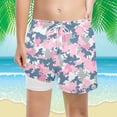 thumbnail image 2 of Gbsyewxs Shorts For Boys Elastic Waist Camouflage Print Pull On ​Drawstring Liner Breathable Beach Summer Boys Shorts Light Pink Size 10-12 Years, 2 of 4