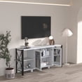 thumbnail image 2 of TV Stands for Living Room, Industrial TV Stand for Bedroom Furniture, Farmhouse TV Stand 80 Inch Television Stand, Modern Horizontal Wood and Metal Open Bookshelf, 2 of 17
