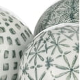 thumbnail image 2 of Sagebrook Home Set of 3 Ceramic Ball 4" Set of Green and White Decorative Round Table Orbs, 2 of 7
