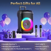 JYX Large Party Speaker, 120W Subwoofer Outdoor Speaker Bluetooth with Wheels, Dual 12 Subwoofer Deep Bass