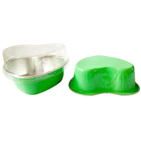 

Baked Cake Tiramisu Aluminum Foil Mold- Microwave Oven Disposable Heating Pudding Tableware Love Plastic Cup