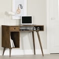 thumbnail image 2 of South Shore Kodali, Scandinavian Computer Desk, Natural Walnut, 2 of 16