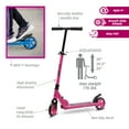 thumbnail image 2 of New Bounce Scooters for Kids – GoScoot Sprint Kick Scooter with Adjustable Handlebar, Durable Ride-On Scooter, Ages 5-8, Pink, 2 of 7