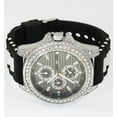 thumbnail image 4 of 53mm Montres Carlo Modern Sports Sparkling Stones Luxury Wrist Men's Dress Watch (Silver/Black), 4 of 4