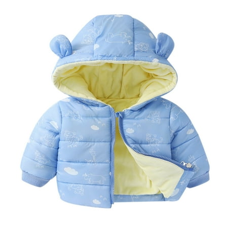 

Youmylove Children Kids Toddler Infant Baby Boys Girls Cute Cartoon Animals Jacket Long Sleeve Winter Solid Coats Hooded Outer Outwear Outfits Clothes Cute Clothing