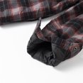 thumbnail image 5 of COEVALS CLUB Men's Sherpa Lined Flannel Long Sleeve Snap Shirts Quilted Jacket (Black Gray Red/Small 11#), 5 of 7