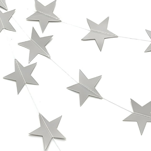 BESTSKY Garland,4m Long Star String Paper Garland for Wedding Birthday Party Shower Decor
