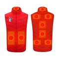 thumbnail image 2 of jjayotai Womens USB Electric Heated Vest, with 9 Heating Zones, Lightweight Waistcoat Heating Jacket for Skiing Hiking Camping Red L, 2 of 5