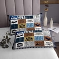 thumbnail image 3 of YST Kids Rv Camper Quilt Bedding Set Queen,Happy Camping Themed Bedspread for Bunks Travel Trailers,Rustic Cabin Camper Quilts Set Woodland Bedroom Decor,Patchwork Checkered Coverlet Set, 3 of 5
