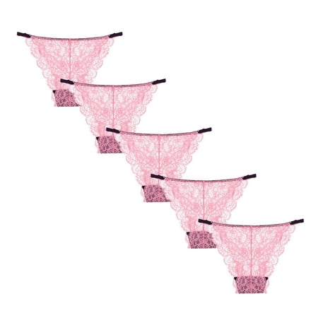 

Zuwimk Panties For Women Thong Women Thong Cotton Panty Low Cut Seamless Underwear Pink XXL