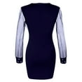 thumbnail image 5 of IROINNID Cocktail Dress for Women Wedding Guests Dresses for Women Sexy Buttocks V-Neck Solid Slimming Long Sleeve Dress Discount,Navy, 5 of 6