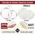 thumbnail image 2 of 350pcs Clear Red Plastic Plates - Elegant Disposable Dinnerware Set Suitable for 50 Guests Include 10.25" Dinner & 7.5" Dessert Plates, Pre Rolled Silverware Set, Cups for Party & Wedding, 2 of 8