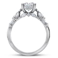 thumbnail image 2 of Oryn Jewel 14K White Gold Over Engagement Ring with 1.8 Ct Cushion Cut Lab Created Diamond - Butterfly and Bee Vine Twist Solitaire Ring for Women - Elegant Diamond Wedding Ring - Gift for Her, 2 of 6