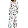 thumbnail image 4 of Fewfanhot Christmas Pajamas Long Sleeve Button Down Sleepwear Holiday Matching Pjs Comfy Lounge, 4 of 5