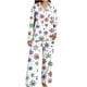 thumbnail image 3 of Puyaiuu Women 2 Piece Christmas Satin Pajama Set Cute Print Long Shirt Loose Shorts Matching Set Loungewear Gift, 3 of 5
