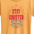 thumbnail image 3 of Instant Message - Stay Sinister Cat  - Women's Short Sleeve Graphic T-Shirt, 3 of 7