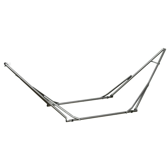 Outsunny 2-in-1 Steel Hammock Stand, Foldable Hammock Net Stand, Black