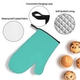 thumbnail image 3 of Balery Teal Turquoise Pattern Oven Mitts and Pot Holders 4 pcs Set, Kitchen Oven Glove High Heat Resistant 500℉ Oven Mitts with Non-Slip Silicone Surface, 3 of 6