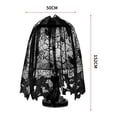 thumbnail image 2 of Halloween Decoration Black Spider web lace Fireplace Mantle Scarf, Spider Lampshade, Holiday Party Decorations, 2 of 8