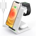 thumbnail image 1 of Estación de carga inalámbrica para Apple soporte de cargador inalámbrico 3 en 1 para iWatch 7/6/SE/5/4/3/2 iPhone 14/13/12/11/X/8/SE Series AirPods 3/Pro/2, 1 of 7