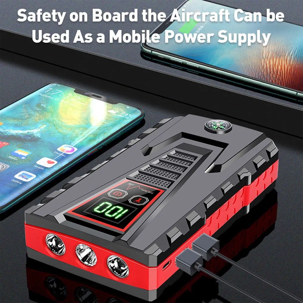 Portable Car Jump Starter 5000A Peak 99800mAh Battery Jump Starter(for All Gas or Diesel Engine) Charger Booster Powerbank Car, Portable Power Bank Charger with LED Light Powerful