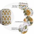 thumbnail image 5 of Shower Curtain, Farm Sunflower Leaves Seamless Waterproof Shower Curtain Set with Hooks for Bathroom Showers,Stalls and Bathtubs,72x72In Watercolor Plant on White, 5 of 9