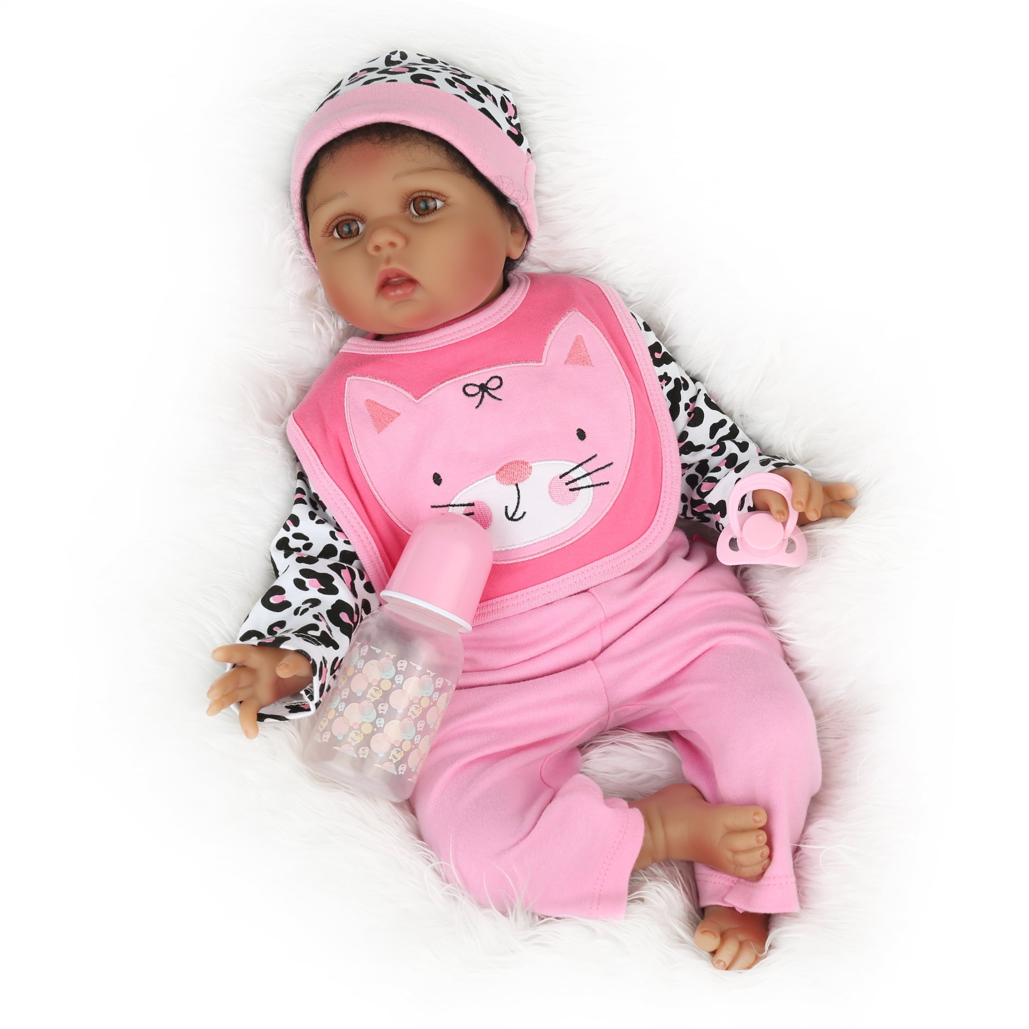 CHAREX Reborn Baby Dolls Black Girl, 22 Inches Realistic Baby Dolls That  Look Real, Lifelike Vinyl