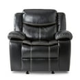 thumbnail image 2 of OakvillePark Prenzo Faux Leather Upholstered Glider Reclining Chair, Black, 2 of 6