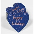 thumbnail image 2 of Inkdotpot 100 Pack Happy Holiday Favor Paper Tag Craft Real Rose Gold Foil Hang Tag, 2 of 8