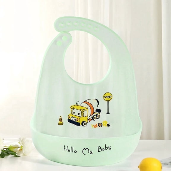 GOLDCOLIN Silicone Bibs for Babies & Toddlers,Soft Adjustable Bibs with Pocket Food Catcher for Baby Girl,Boy