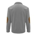 thumbnail image 3 of purcolt Men's Corduroy Sweatshirt Quarter Button Long Sleeve Stand Collar Pullover Casual Lightweight Thermal Shirts, 3 of 4