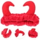 thumbnail image 3 of Diadema de cuerno de diablo, diadema de maquillaje, diadema de felpa para Spa, diadema para lavarse la cara, diadema para mujer, 3 of 8