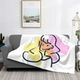 thumbnail image 1 of Simple Colorful Woman Pattern Throw Blanket, Super Soft Anti-Pilling Flannel Bed Blankets, 50"x40", 1 of 8