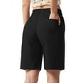 thumbnail image 6 of biudgviw Bermuda Shorts for Women Drawstring High Waisted Knee Length Shorts Wide Leg Summer Casual Shorts Lounge Bottoms With Pockets, 6 of 6