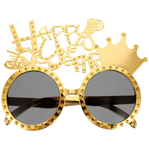 Año Nuevo Gafas de sol Foto Prop Feliz Año Nuevo Gafas Fiesta de Año Nuevo Vidrio para Cerebración