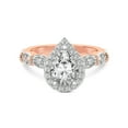 thumbnail image 3 of IGI Certified 1 Carat Pear Shape Lab Grown Diamond Engagement Ring | 14K Rose Gold |Micaela Halo Diamond Ring | FG-VS1-VS2 Quality Friendly Diamonds, 3 of 5