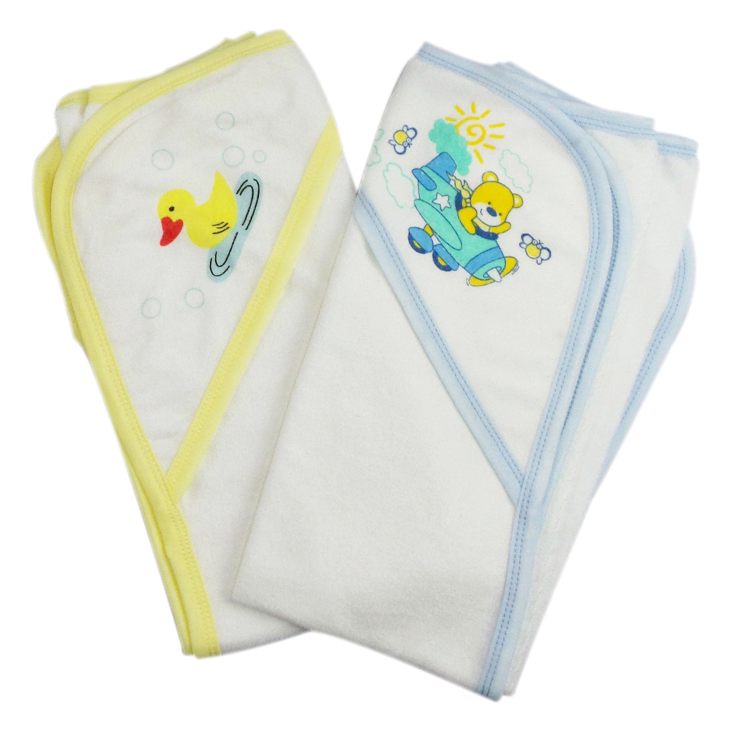Bambini Infant Hooded Bath Towel, Bear & Duck, 2 Pack ...
