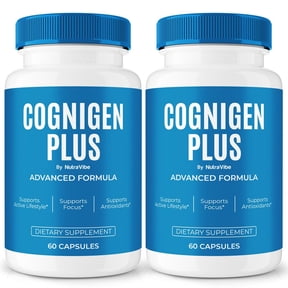 (2 Pack) Cognigen Plus Pills Daily Formula with a Natural Blend to Help Maintain Focus, Memory & Concentration | Clean, Gentle, Easy-to-Swallow Capsules for Everyday Sharpness (120 Capsules)